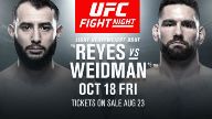 Ufc Fight Night On ESPN 6: Reyes vs Weidman