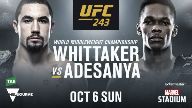 Ufc 243 Whittaker vs Adesanya 5 Oct 2019